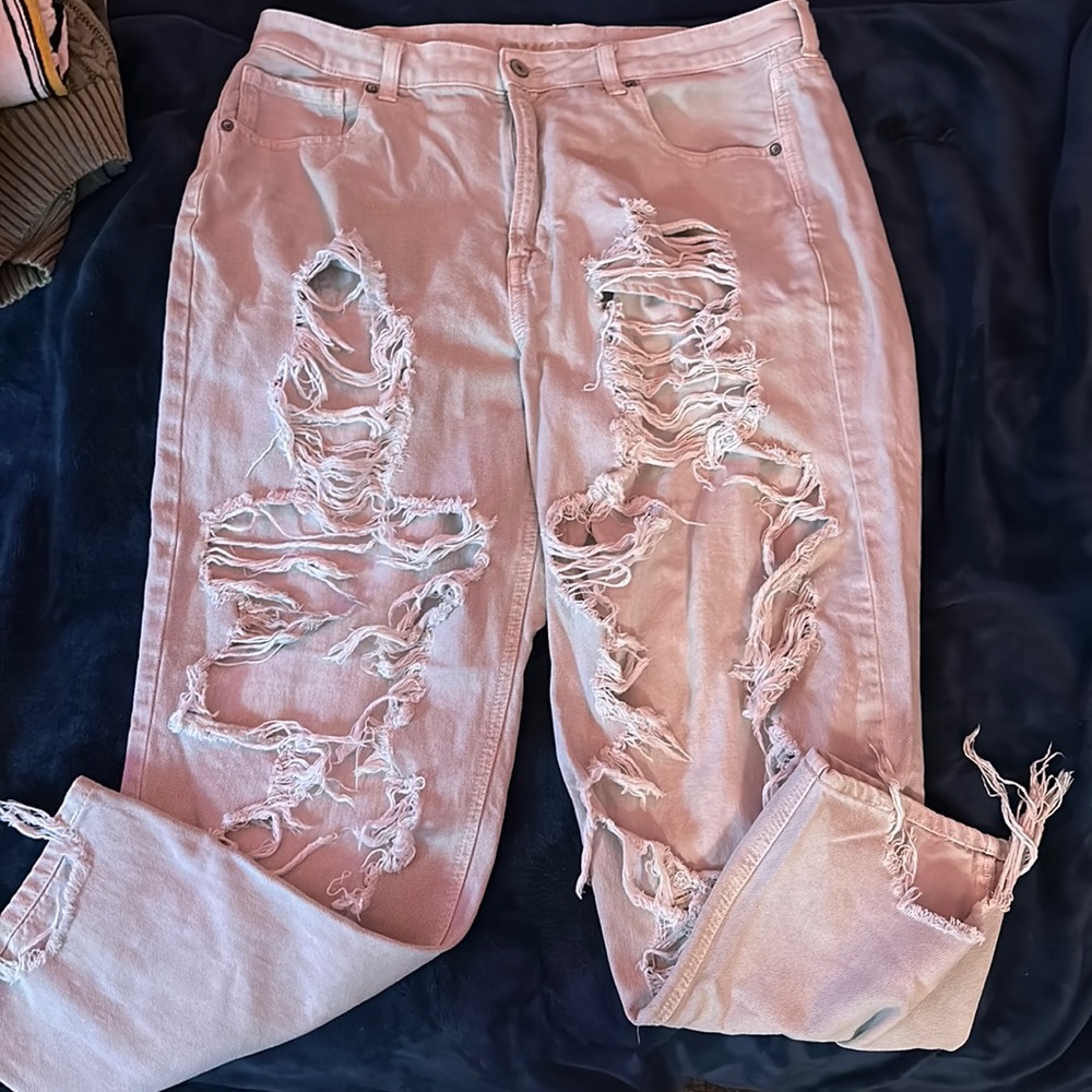 American eagle ripped mom jeans. size 18